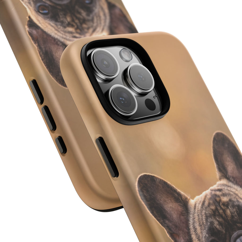 French Bulldog Portrait Phone Case | Realistic Brindle Frenchie Photo Case | iPhone & Samsung