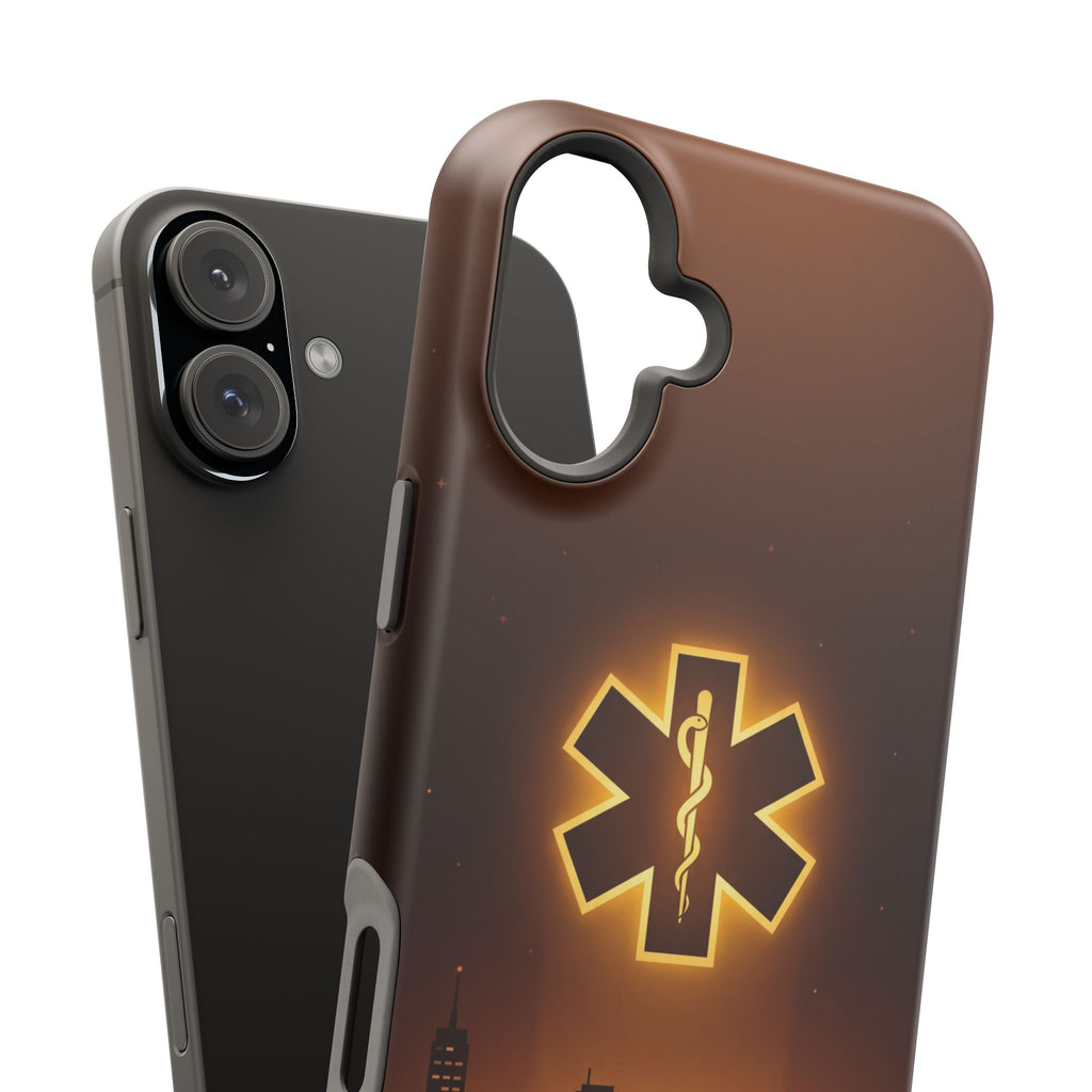 Paramedic/EMT Skyline Phone Case — Magnetic Wireless Charging Cover