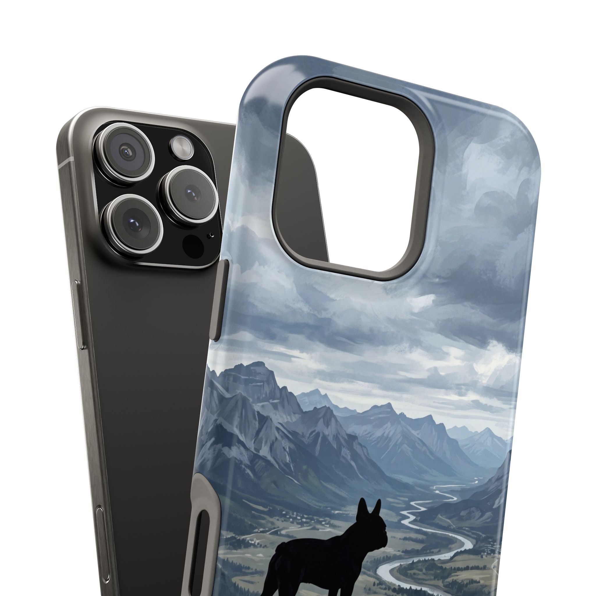 Personalized French Bulldog Mountain Valley Phone Case — Wireless Charging Cover