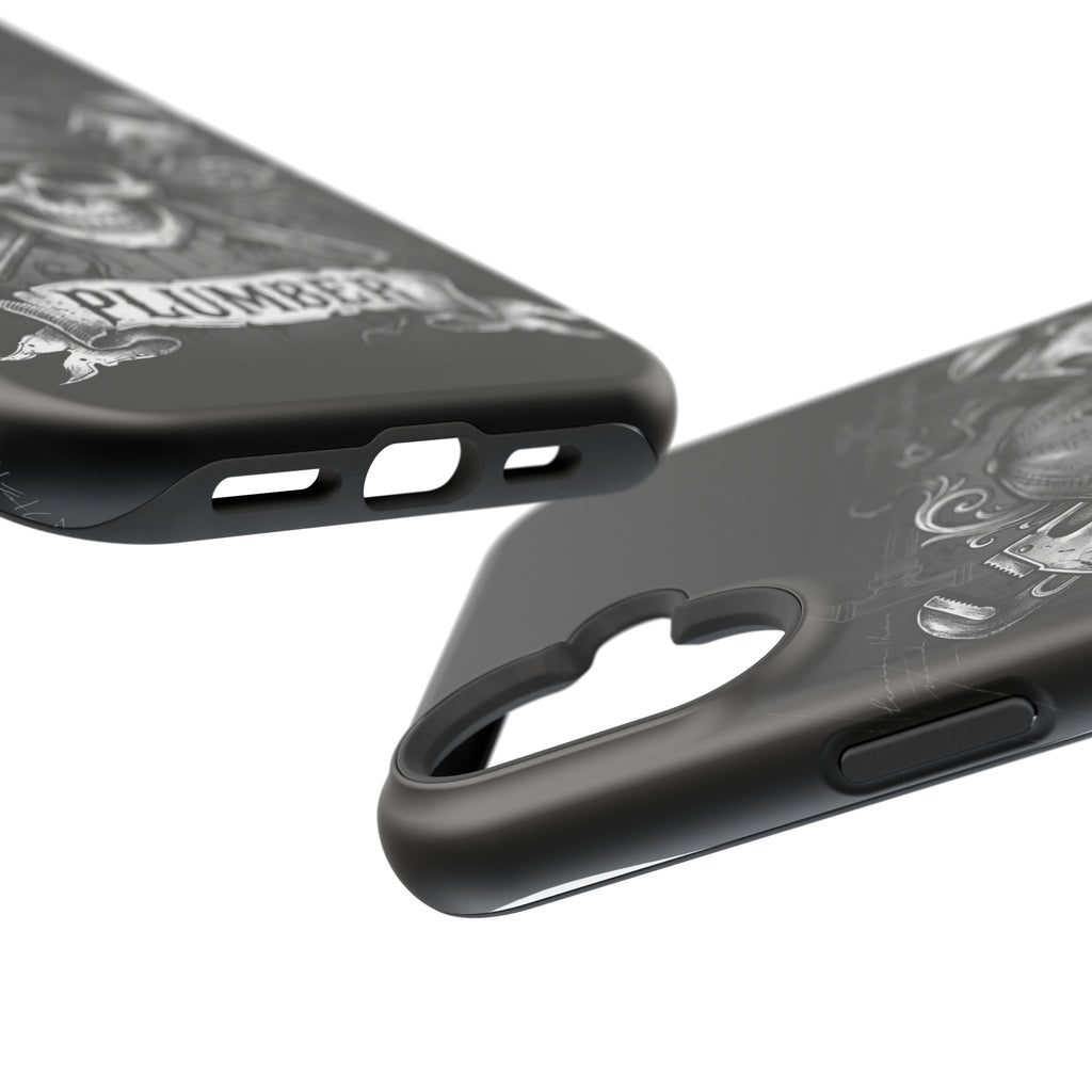Skull & Wrenches Plumber Phone Case — Wireless Charging Cover