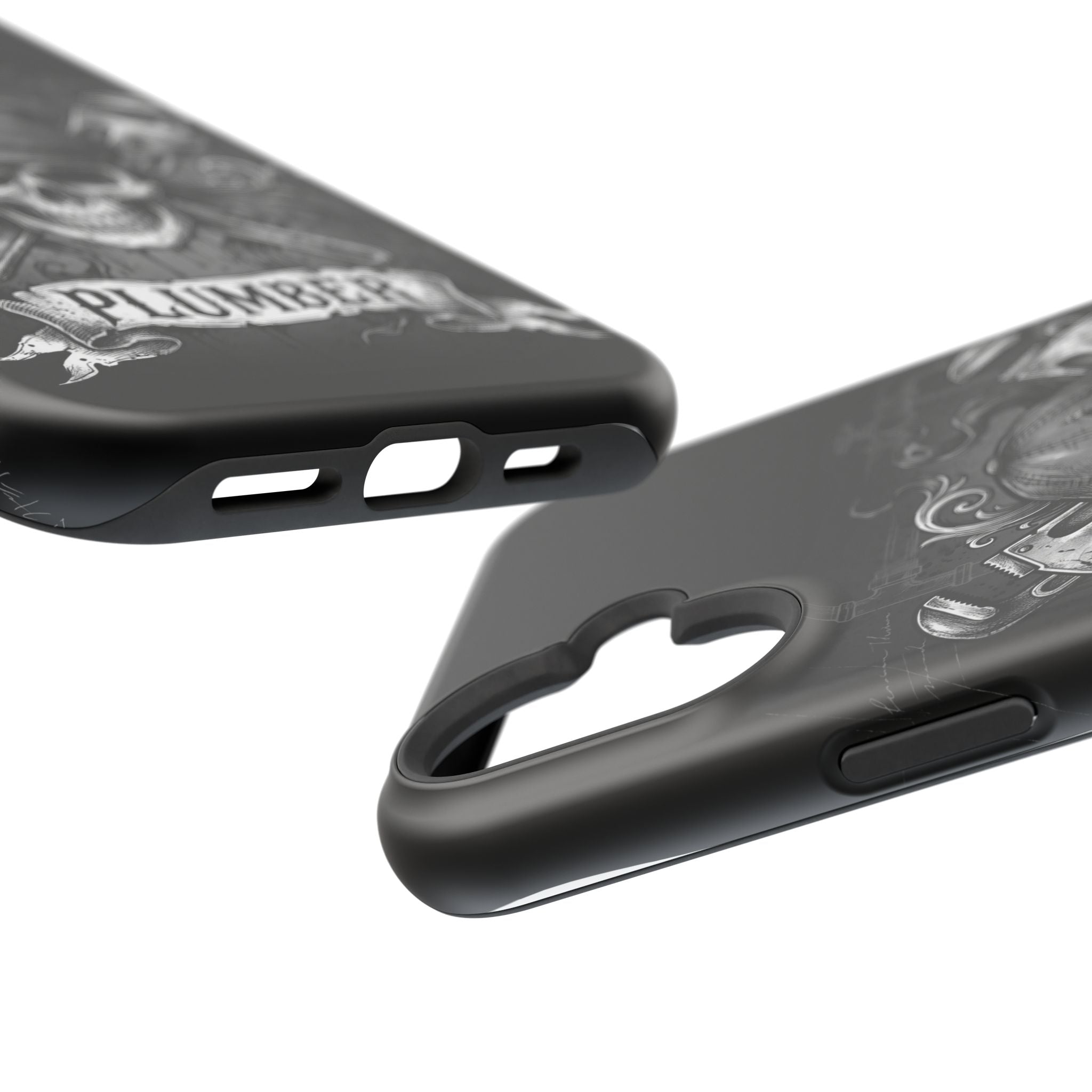 Skull & Wrenches Plumber Phone Case — Wireless Charging Cover