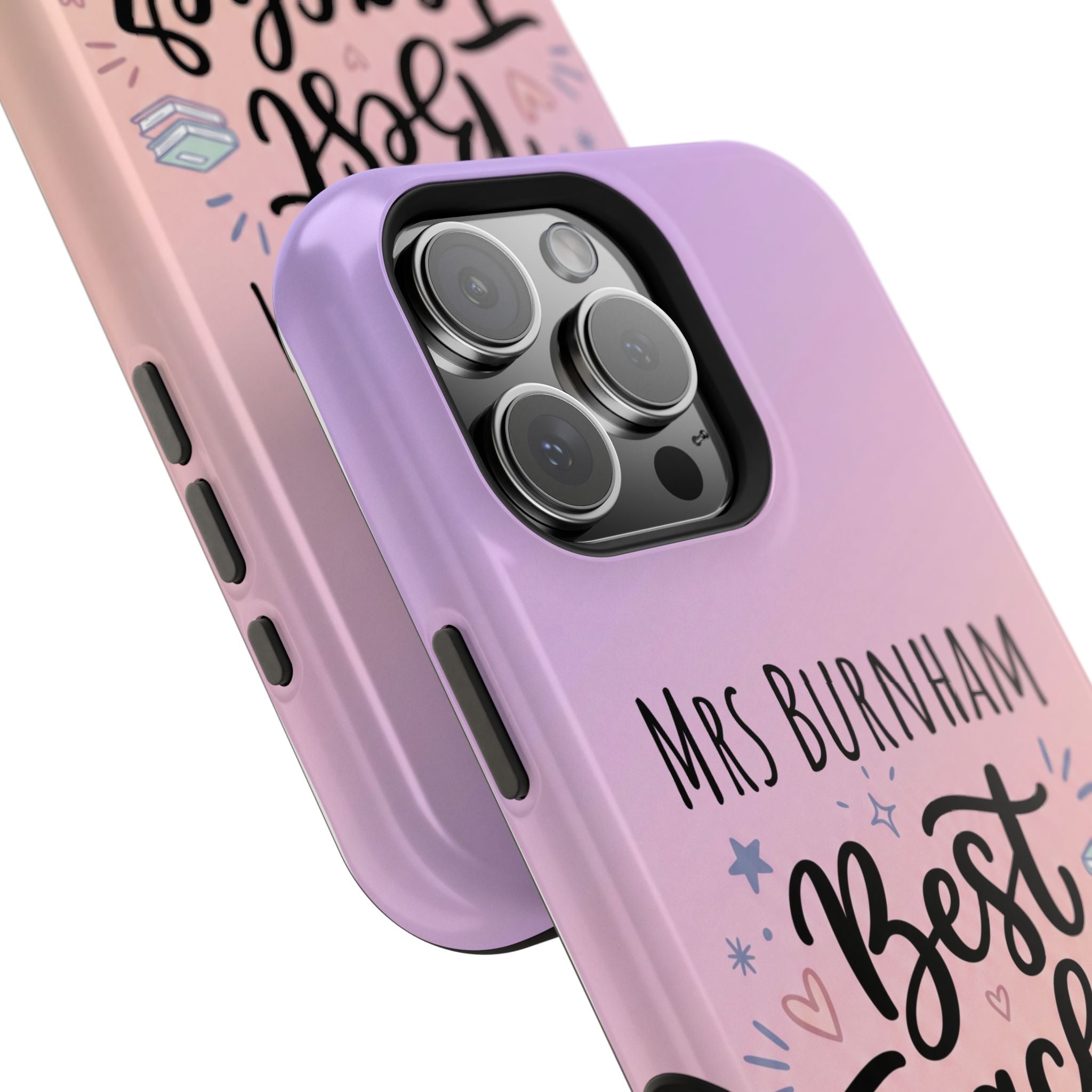 Best Teacher Ever Personalized Phone Case — Wireless Charging Cover