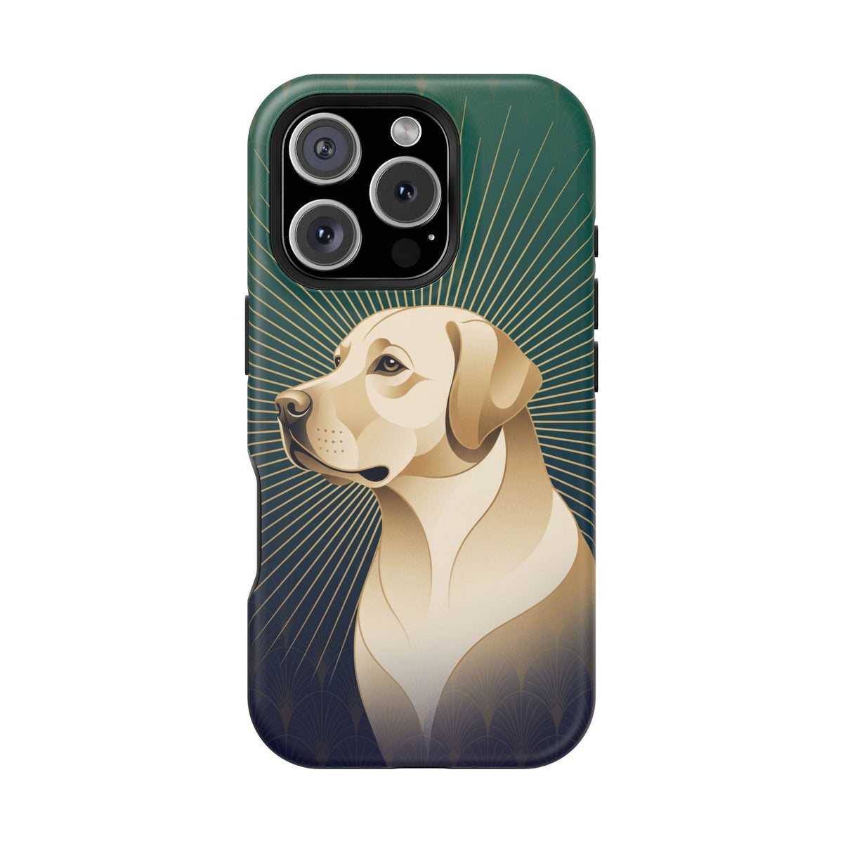 Art Deco Labrador Phone Case — Tough Magnetic Case with Wireless Charging