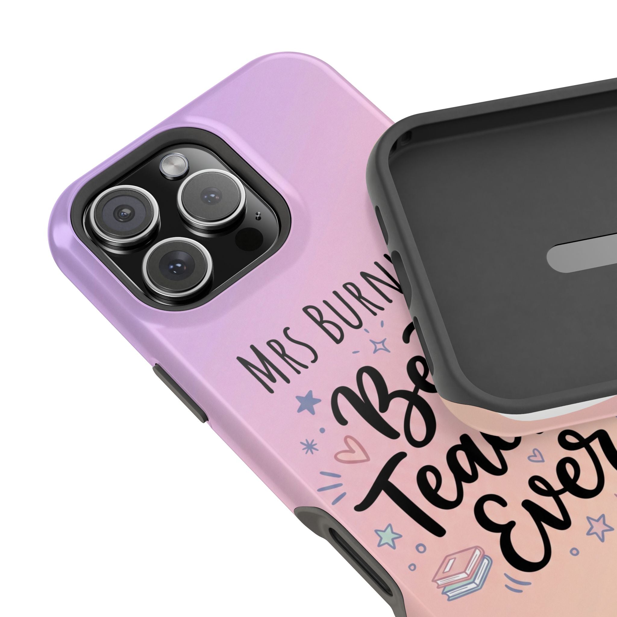 Best Teacher Ever Personalized Phone Case — Wireless Charging Cover