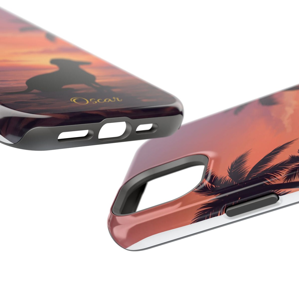 Personalized Dachshund Tropical Beach Sunset Phone Case — Wireless Charging Cover