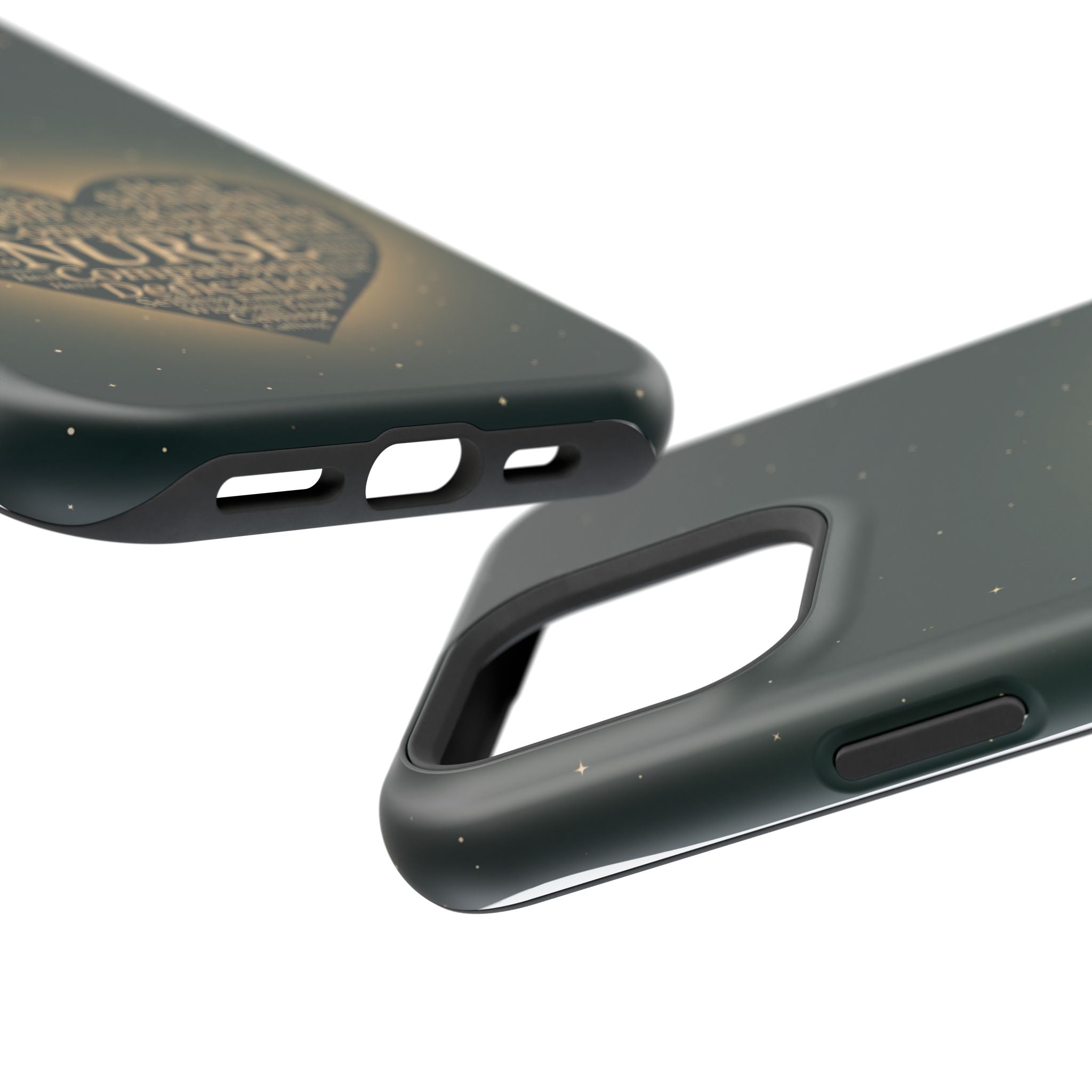 Nurse Heart Word and Art Phone Case — Impact-Resistant Wireless Charging Cover