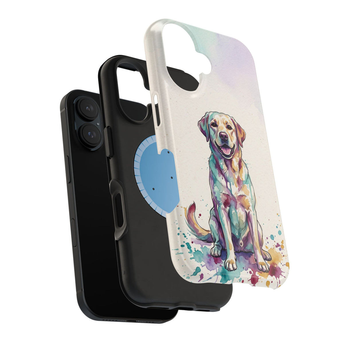 Watercolor Labrador Phone Case — Tough Magnetic Case with Wireless Charging