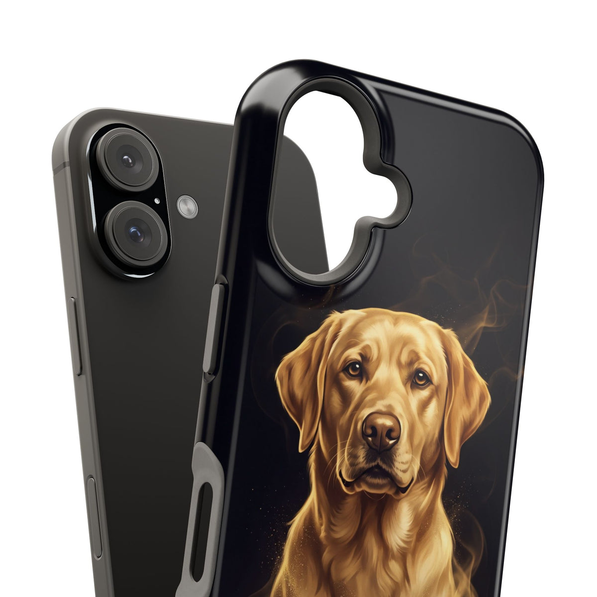 Personalized Gold Smoke Labrador Phone Case — Tough Magnetic Case with Wireless Charging