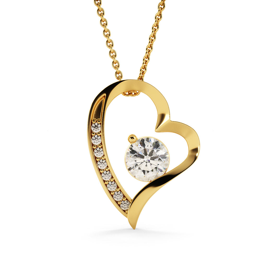 Forever Love Necklace & Heart Rose Box – Elegant CZ Necklace Gift Set