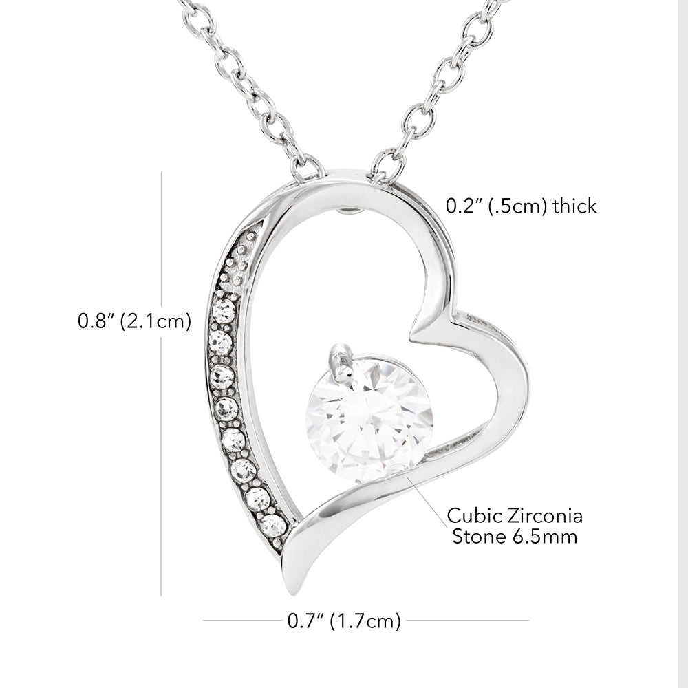 Forever Love Necklace & Heart Rose Box – Elegant CZ Necklace Gift Set