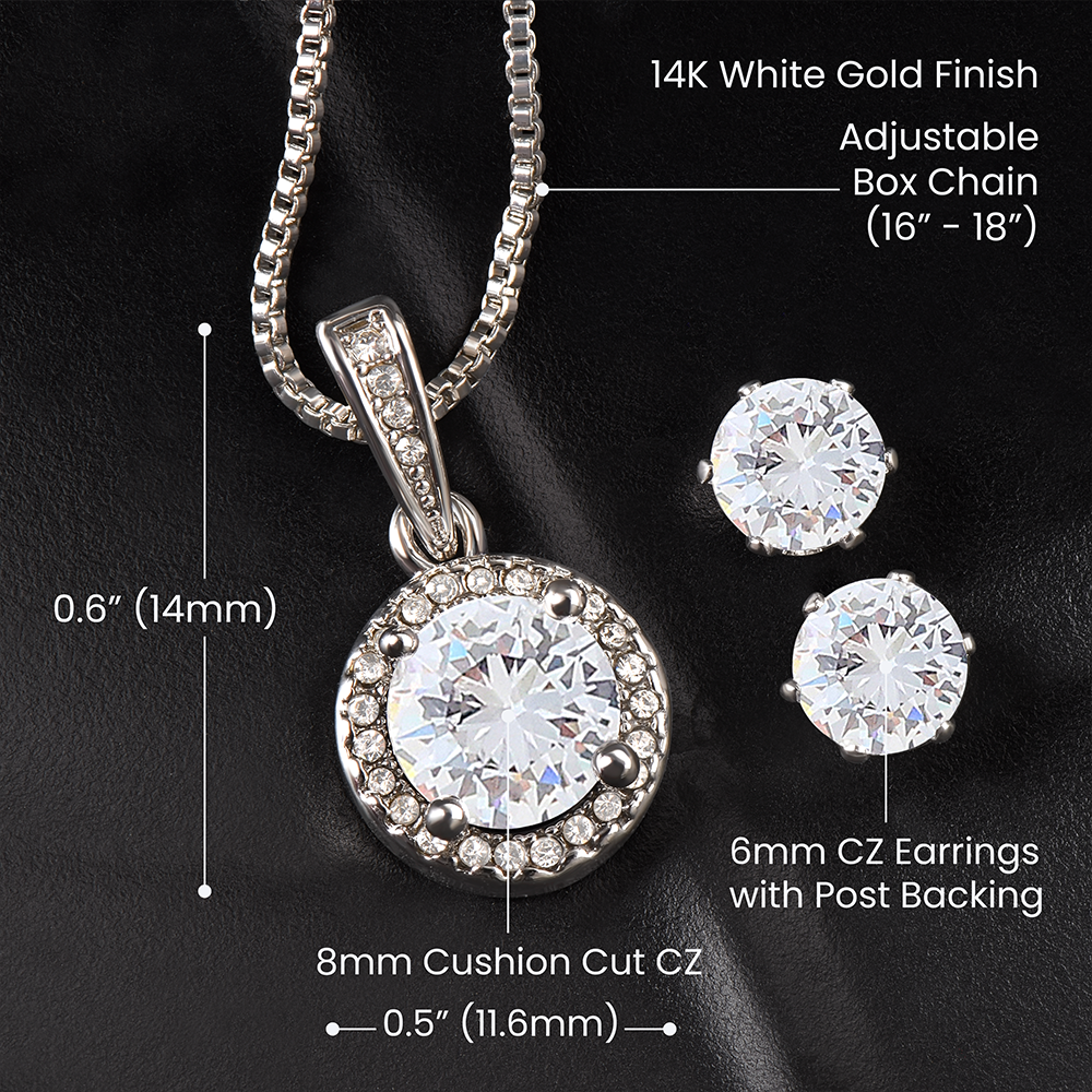 Eternal Hope Necklace – Cushion Cut CZ Pendant