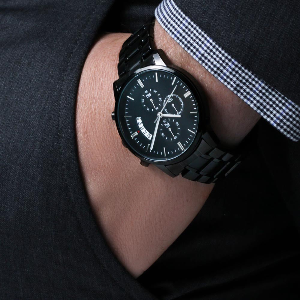 Personalized Chronograph Watch – Custom Engraved Gift for Your Love