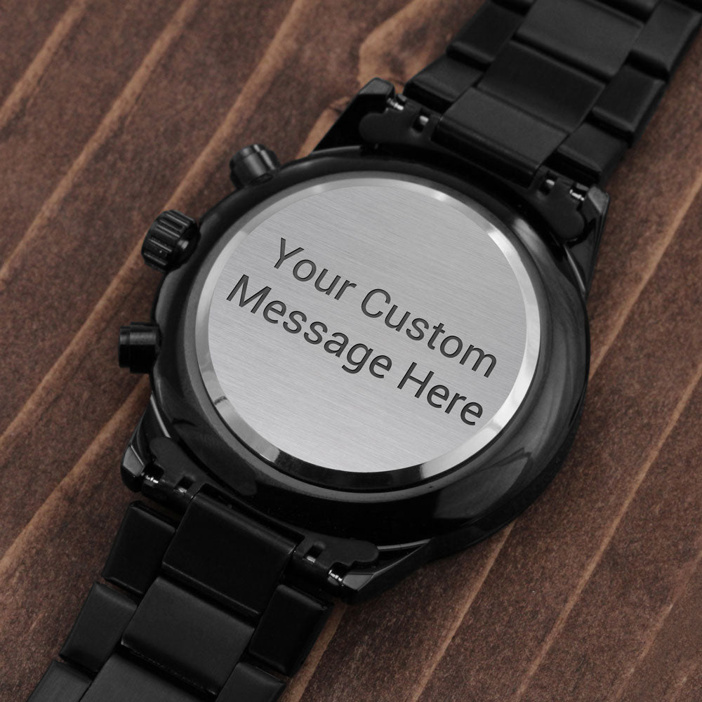 Custom Engraved Chronograph Watch – Personalized Gift for Him