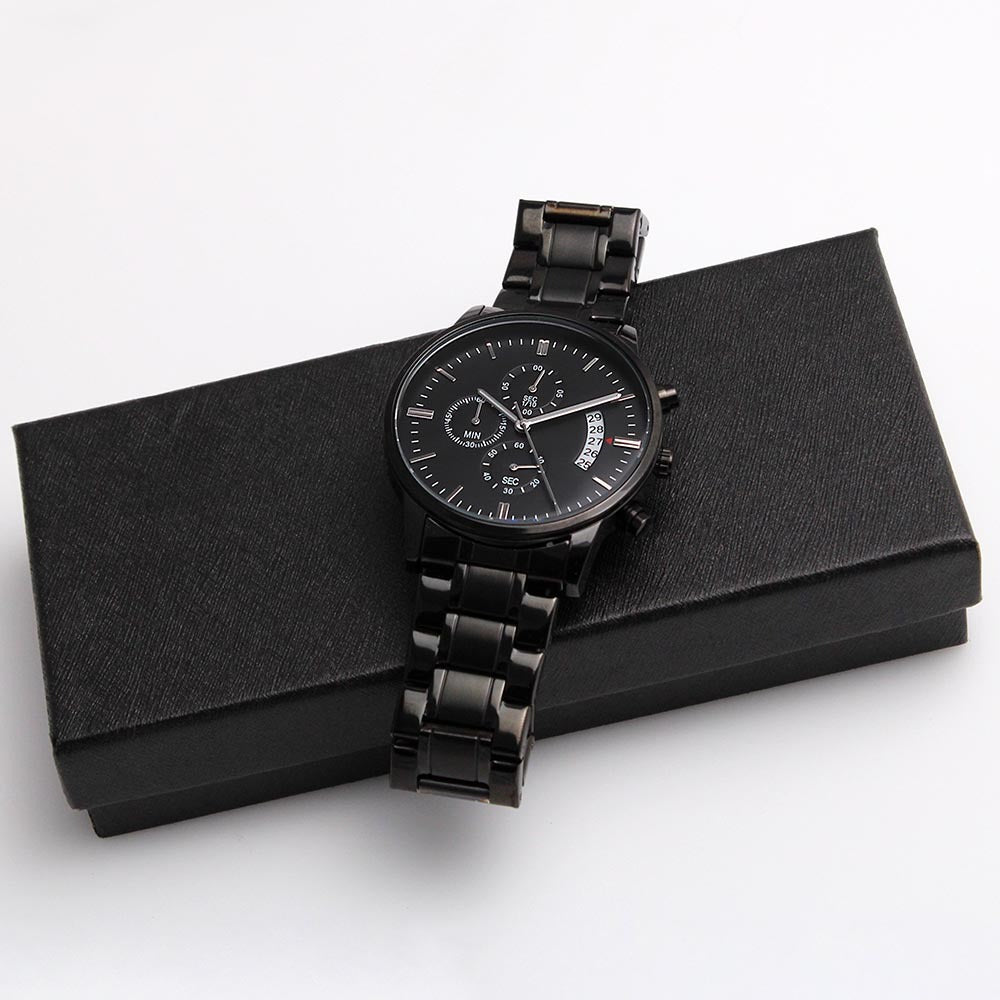 Custom Engraved Chronograph Watch – Personalized Gift for Him