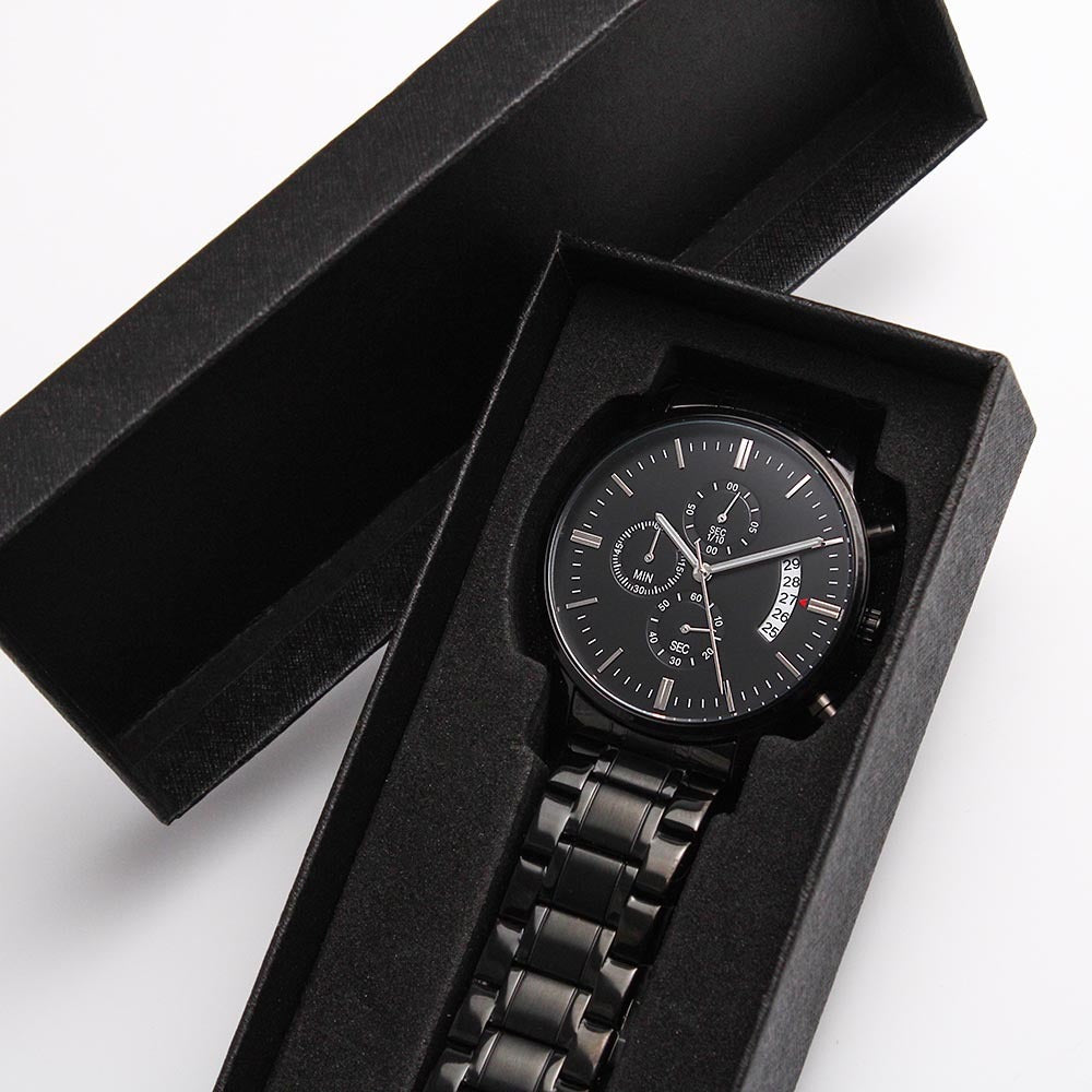 Custom Engraved Chronograph Watch – Personalized Gift for Him