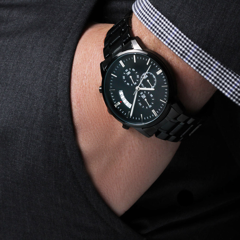 Custom Engraved Chronograph Watch – Personalized Gift for Him