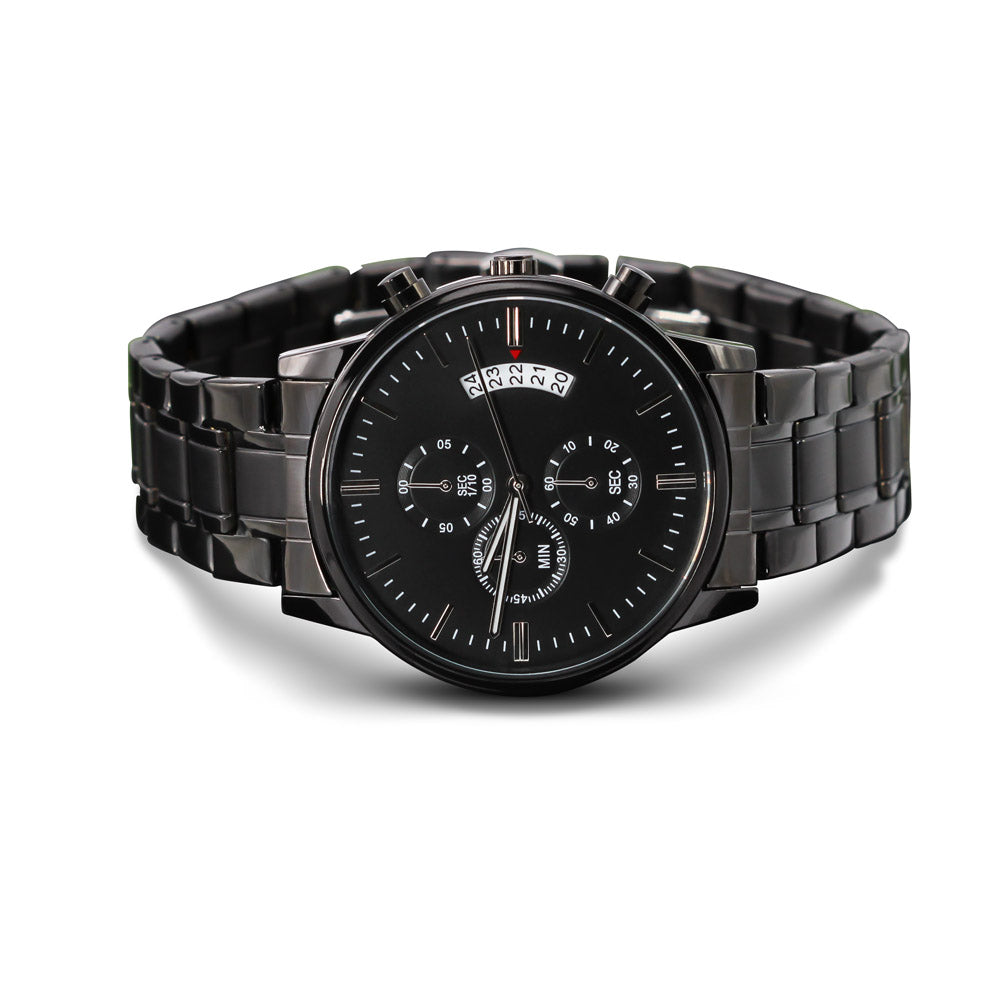 Custom Engraved Chronograph Watch – Personalized Gift for Him