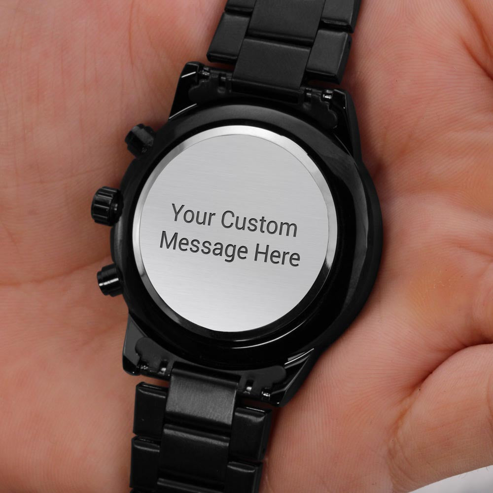 Custom Engraved Chronograph Watch – Personalized Gift for Him
