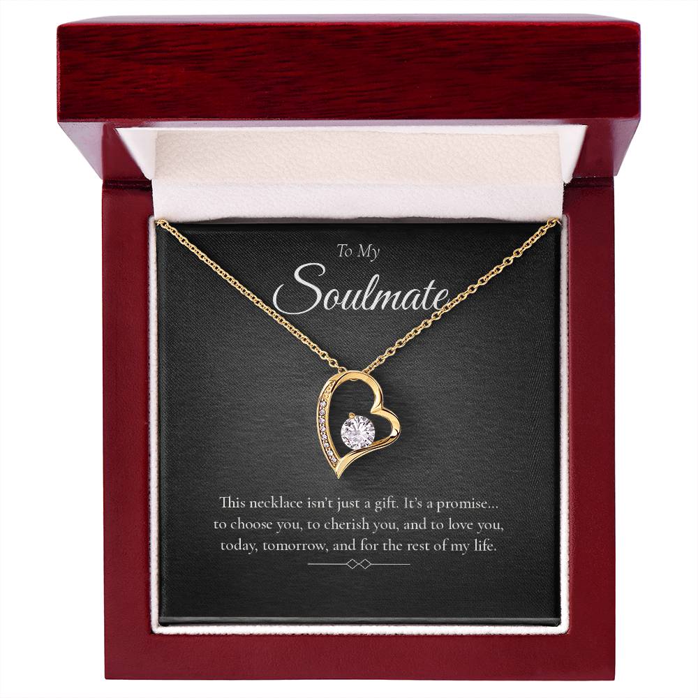 Forever Love Heart Necklace – CZ Crystal Pendant, Gift for Her