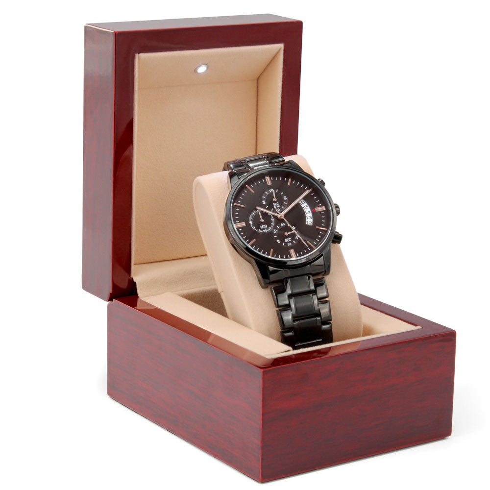 Custom Engraved Chronograph Watch – Personalized Gift for Him