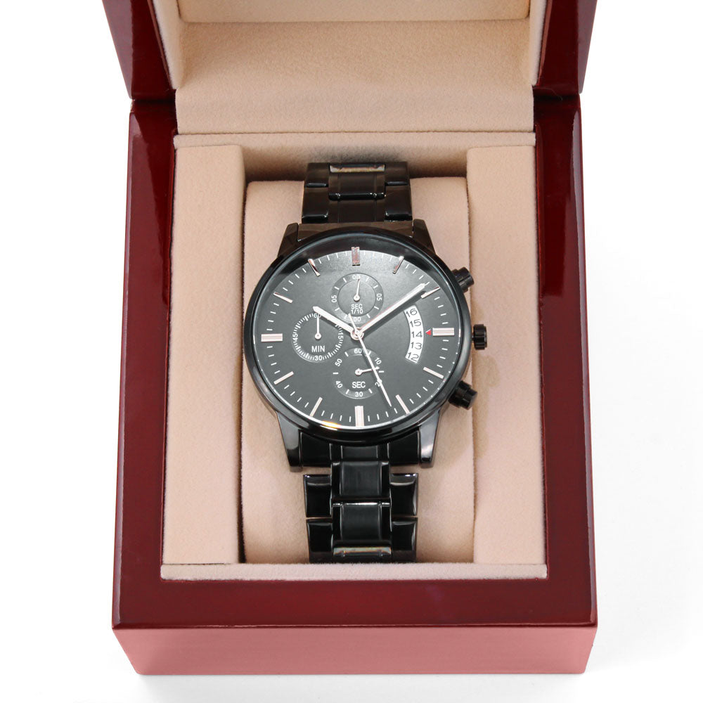 Engraved Chronograph Watch for Son – Personalized Copper Dial Keepsake