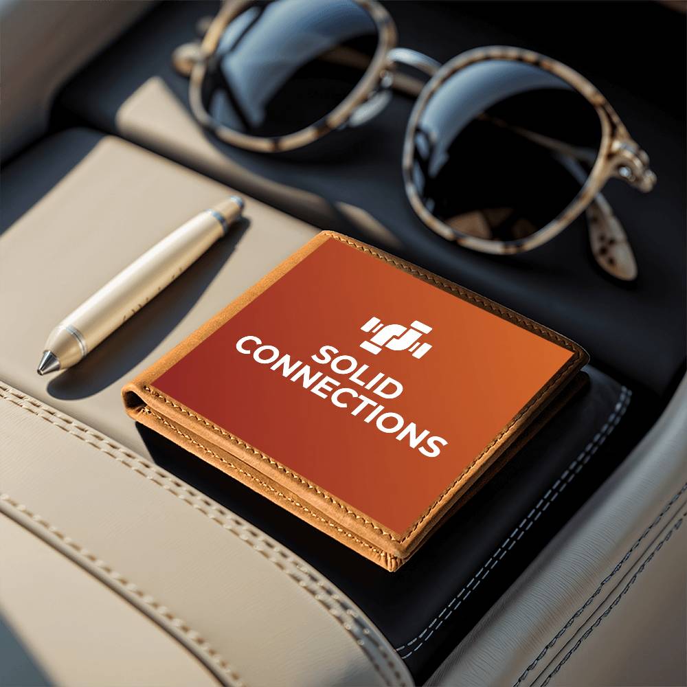Solid Connections Leather Wallet — Custom Plumber Gift