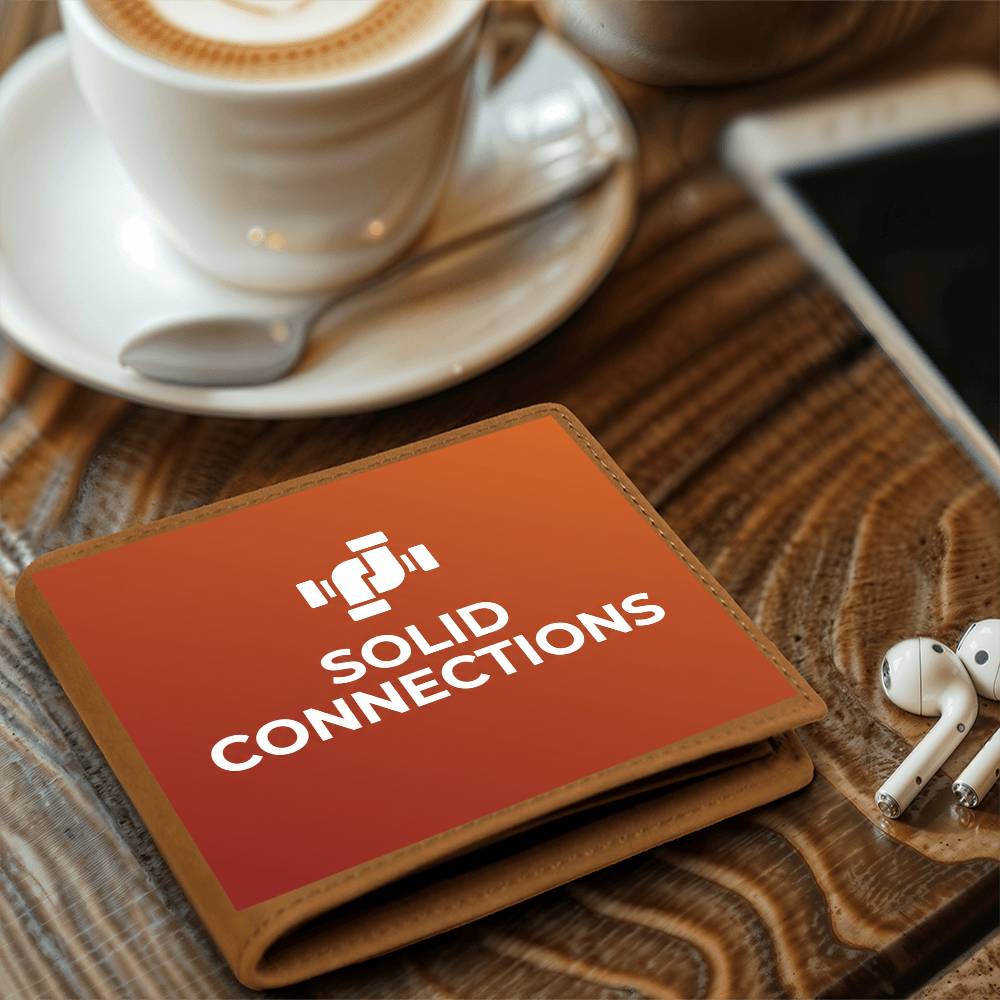 Solid Connections Leather Wallet — Custom Plumber Gift