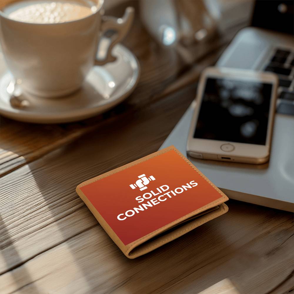 Solid Connections Leather Wallet — Custom Plumber Gift