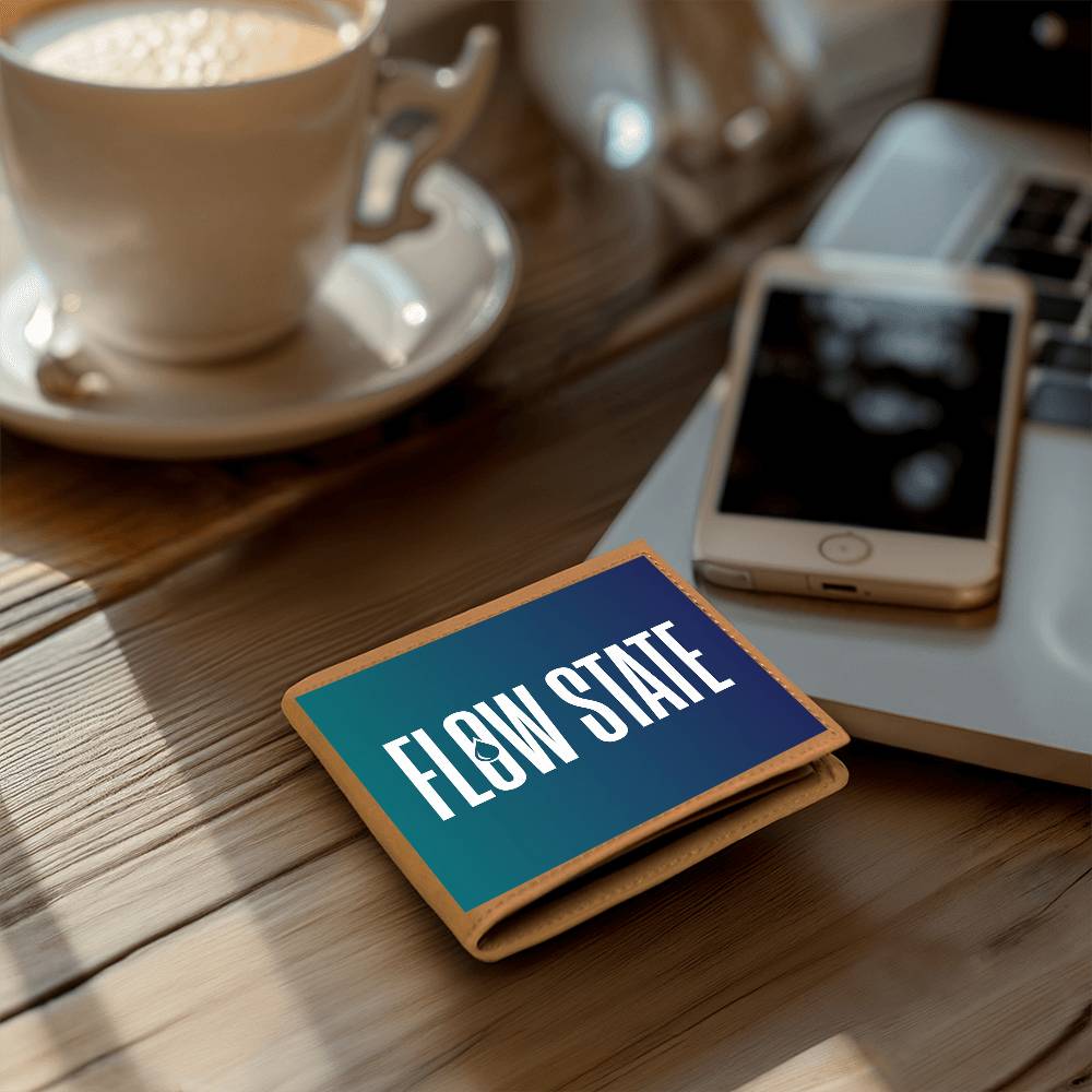 Flow State Leather Wallet — Custom Plumber Gift for Him