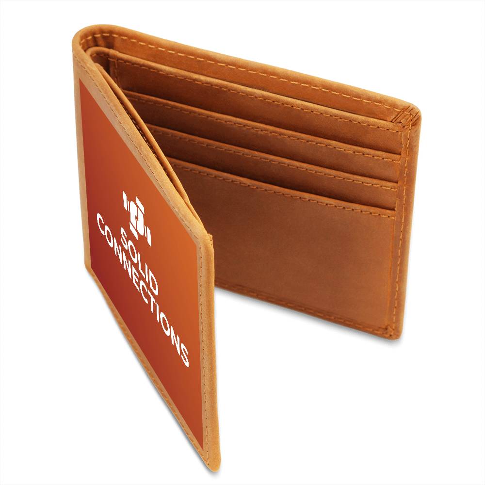 Solid Connections Leather Wallet — Custom Plumber Gift
