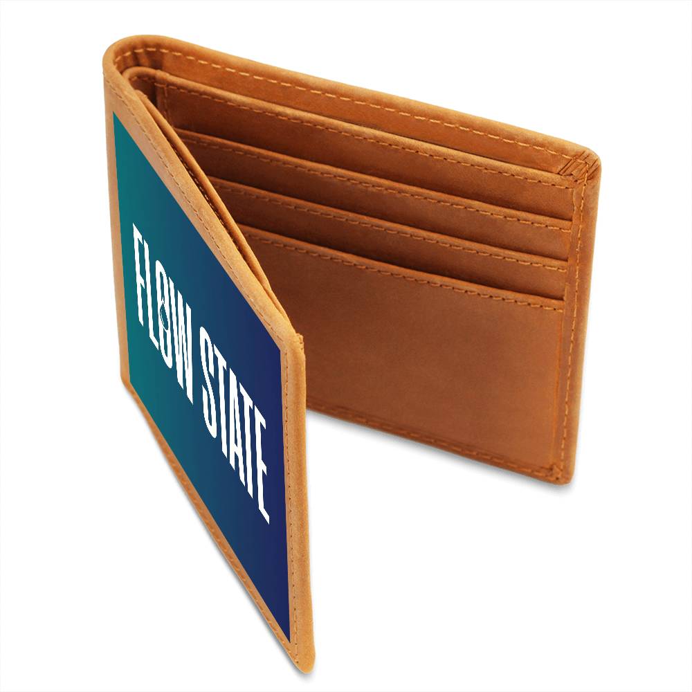 Flow State Leather Wallet — Custom Plumber Gift for Him