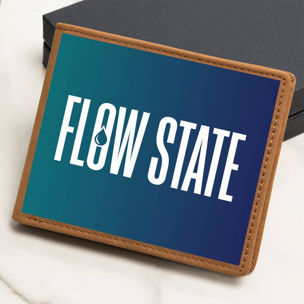Flow State Leather Wallet — Custom Plumber Gift for Him