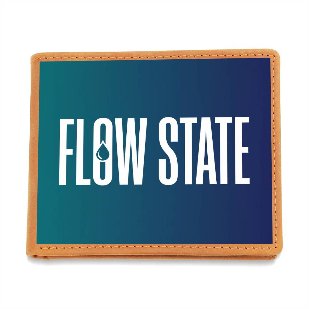 Flow State Leather Wallet — Custom Plumber Gift for Him