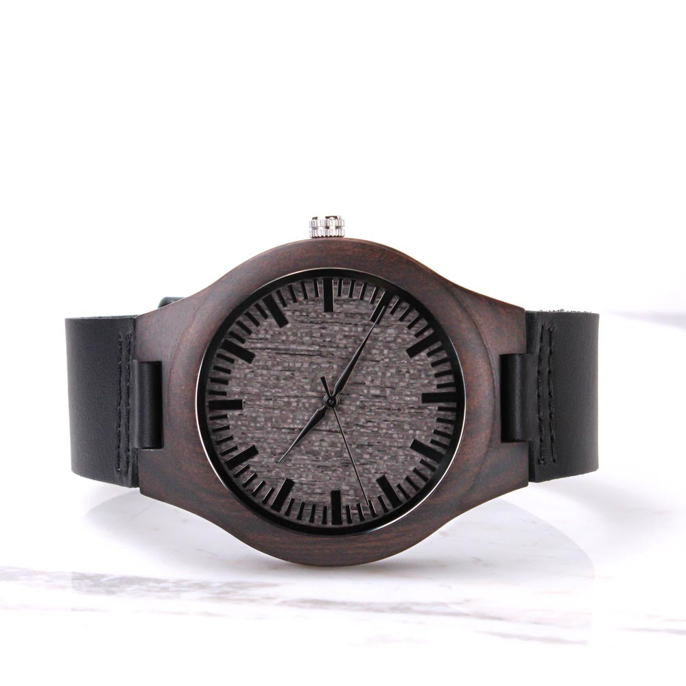 Engraved Wooden Watch for Son – Custom Sandalwood, Personalized Gift