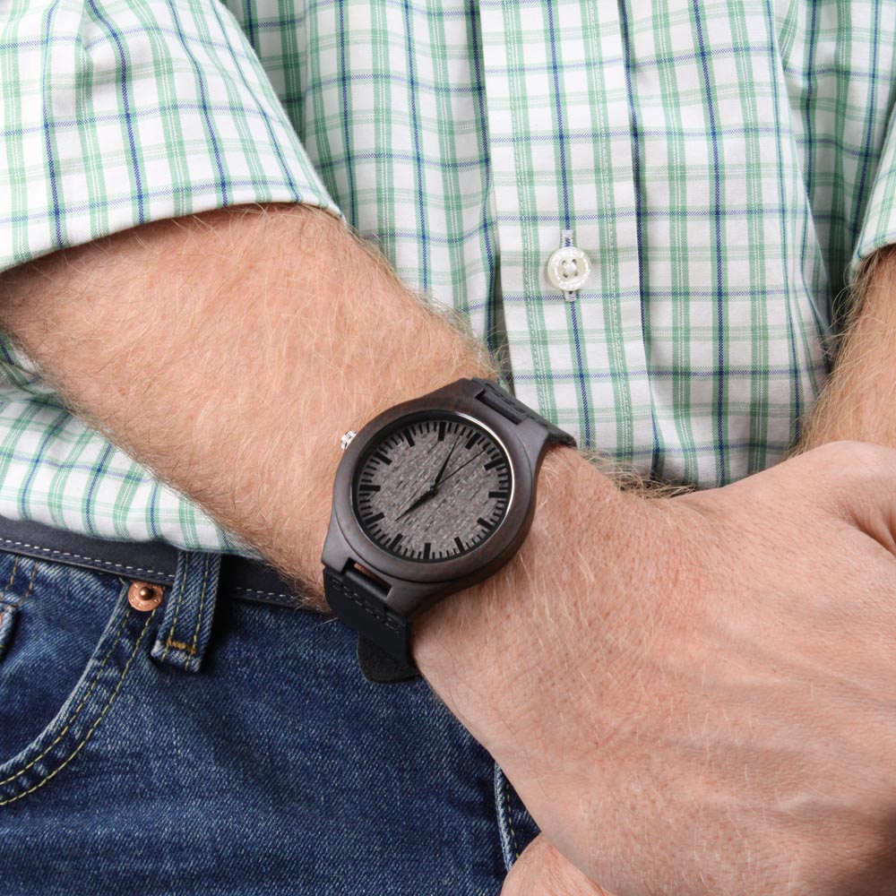 Engraved Wooden Watch for Son – Custom Sandalwood, Personalized Gift