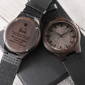 Engraved Wooden Watch for Son – Custom Sandalwood, Personalized Gift