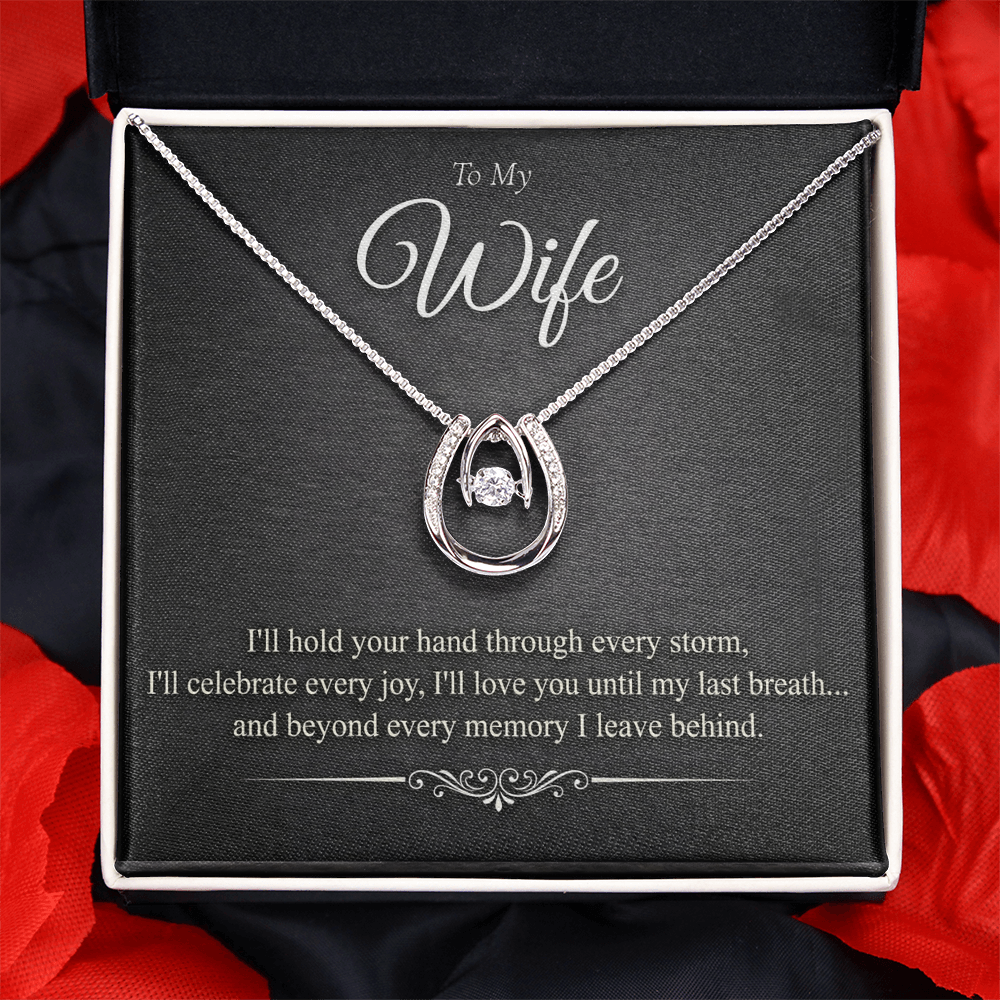 Forever Lucky - CZ Pendant Necklace – White Gold Finish