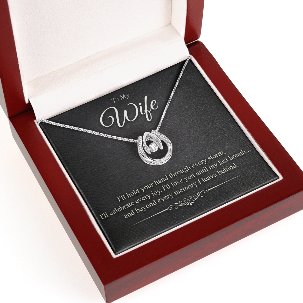 Forever Lucky - CZ Pendant Necklace – White Gold Finish