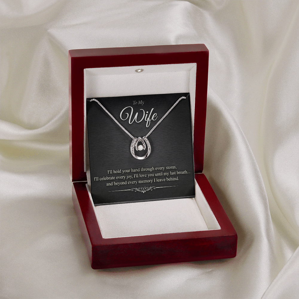 Forever Lucky - CZ Pendant Necklace – White Gold Finish