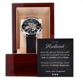 Openwork Automatic Watch for Husband – Genuine Leather, Gift Boxed