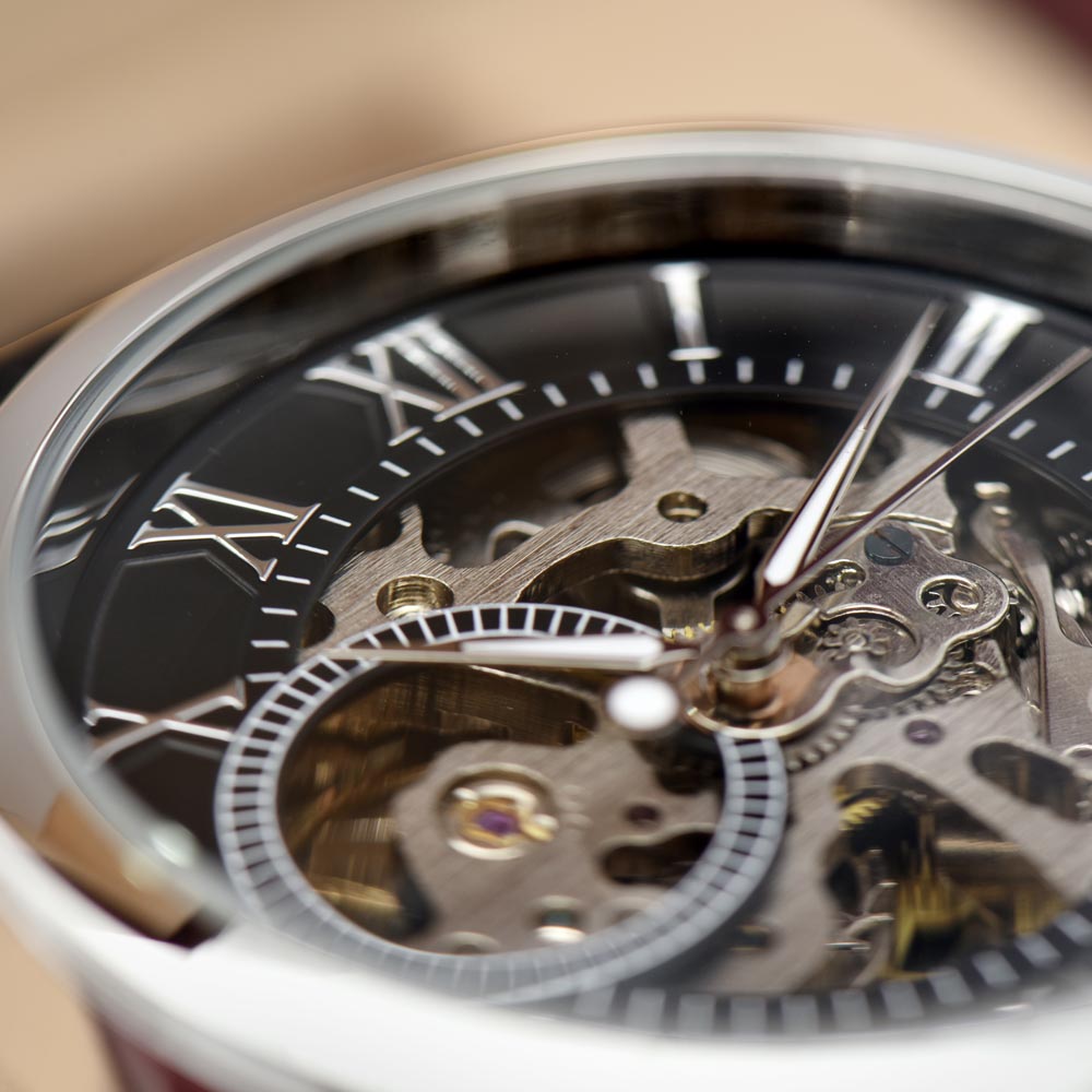 Men's Luxury Skeleton Watch – Automatic, Water Resistant, Leather Band