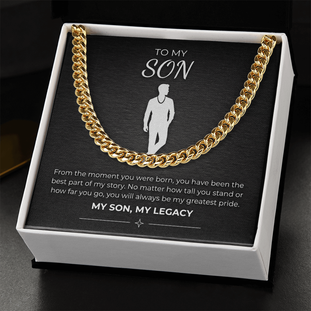 Men's Cuban Link Chain – 18K Gold or Stainless Steel Necklace