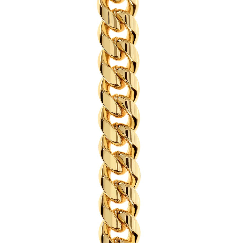 Men's Cuban Link Chain – 18K Gold or Stainless Steel Necklace