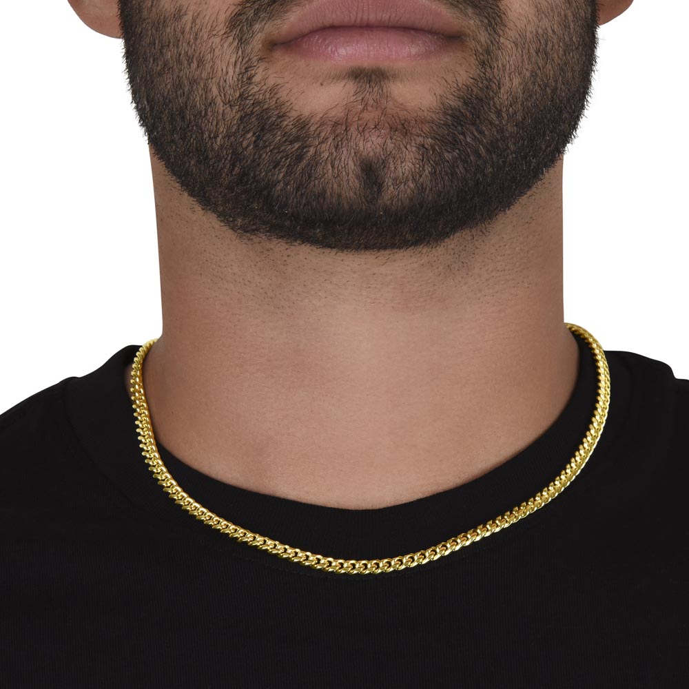 Men's Cuban Link Chain – 18K Gold or Stainless Steel Necklace