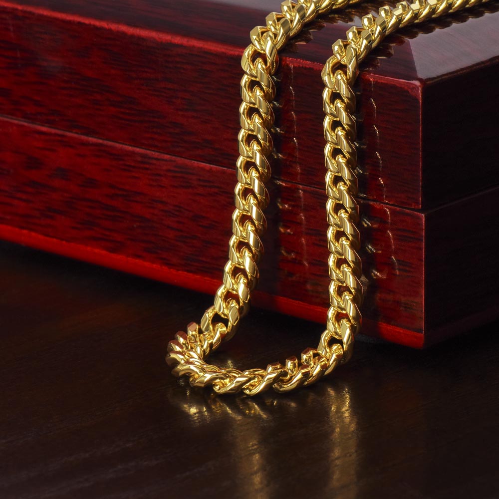 Cuban Link Chain – Stainless Steel or 18K Gold, Adjustable Necklace