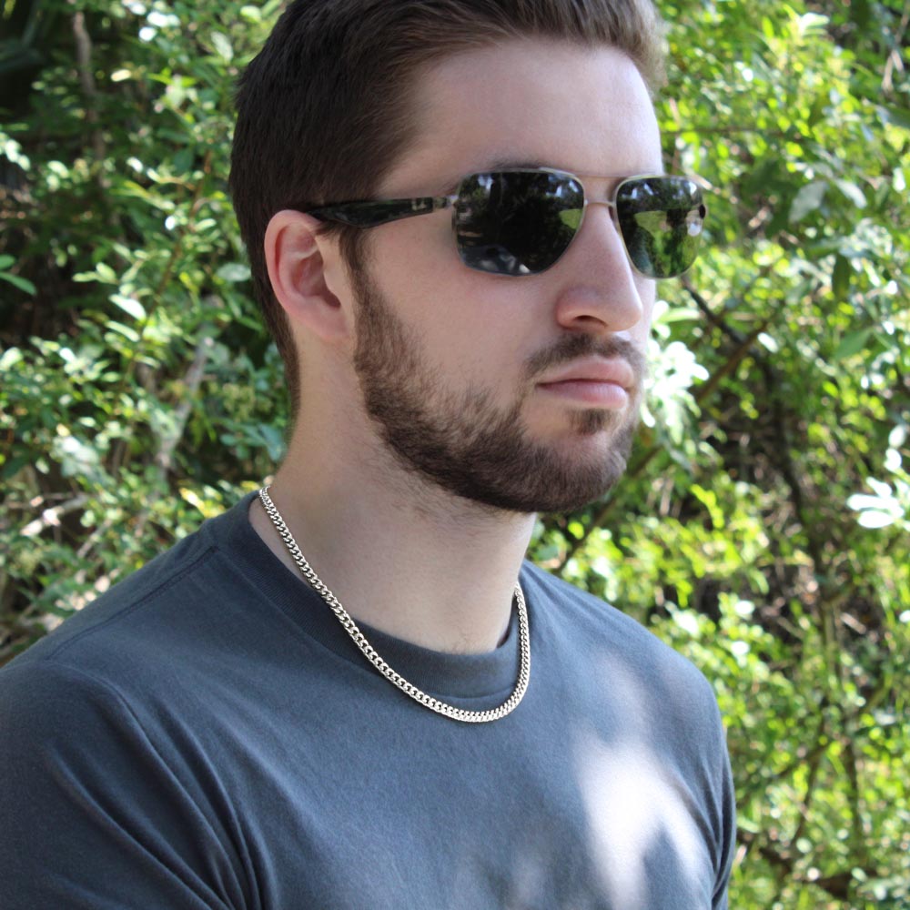 Men's Cuban Link Chain – 18K Gold or Stainless Steel Necklace