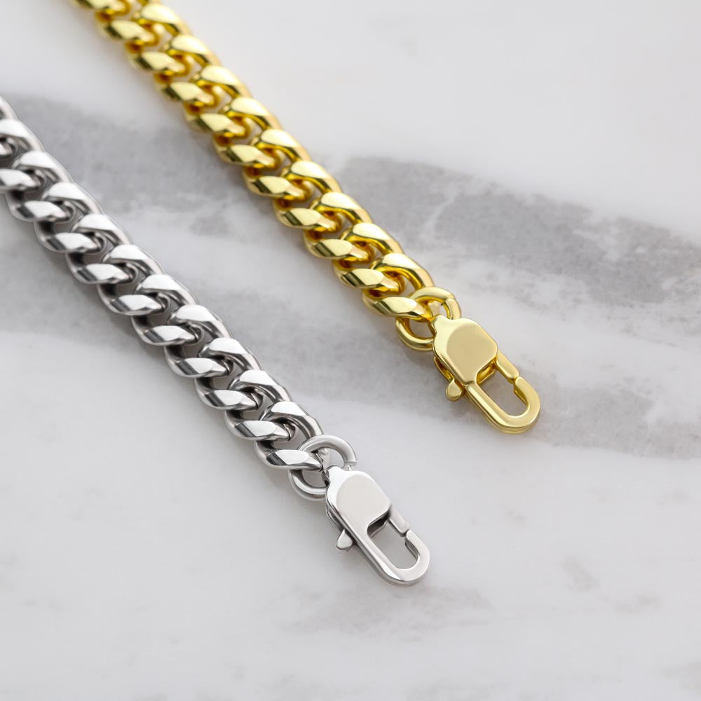 Men's Cuban Link Chain – 18K Gold or Stainless Steel Necklace