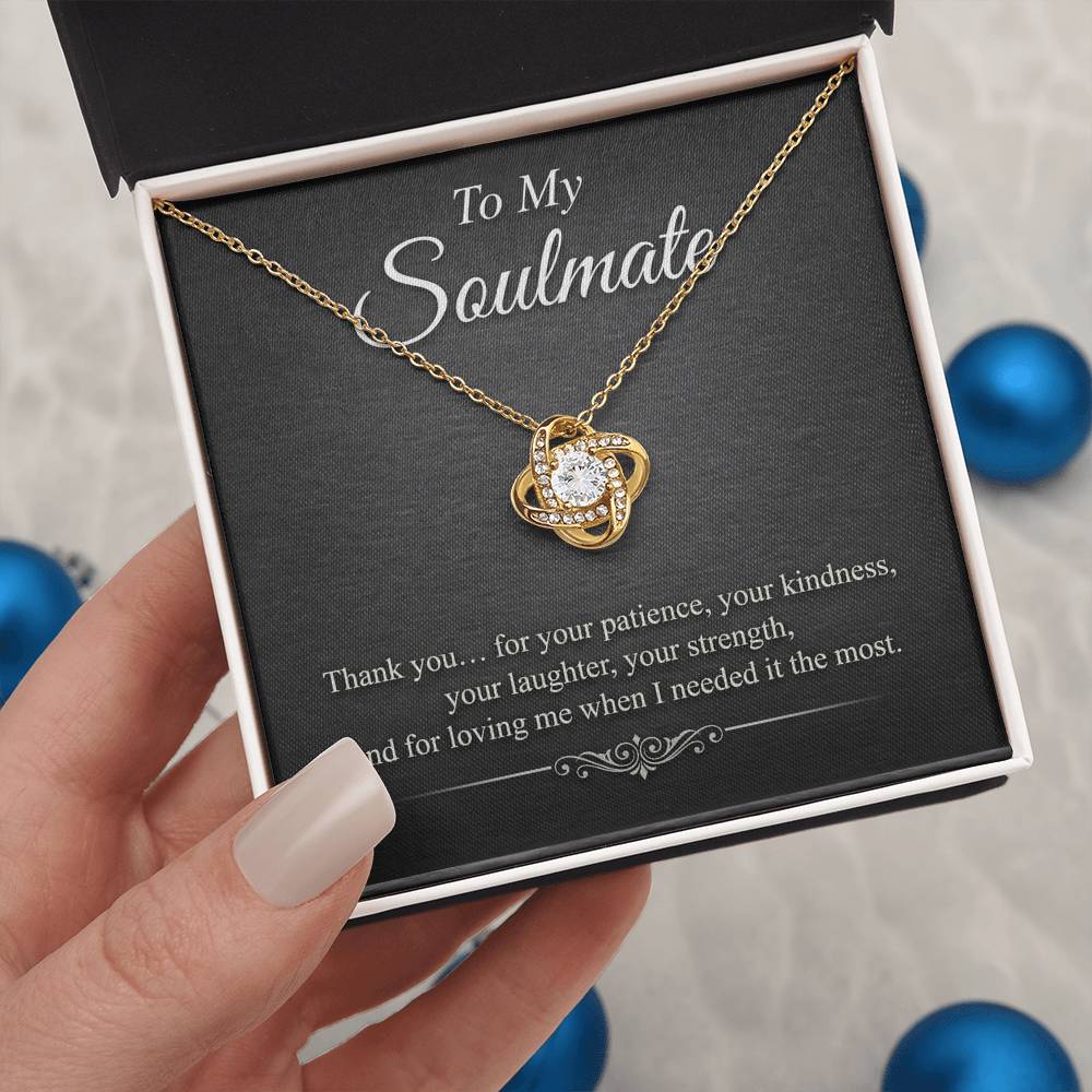 Love Knot Necklace – Round Cut CZ Pendant