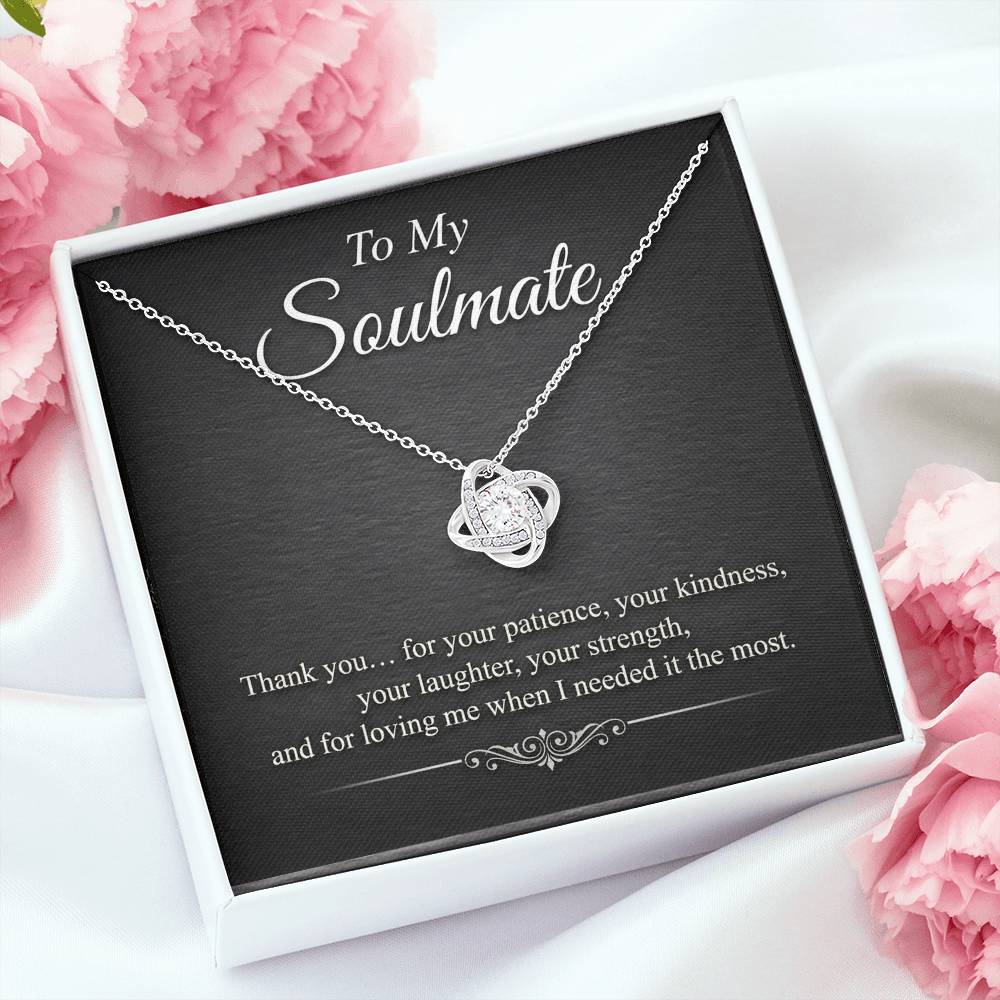 Love Knot Necklace – Round Cut CZ Pendant