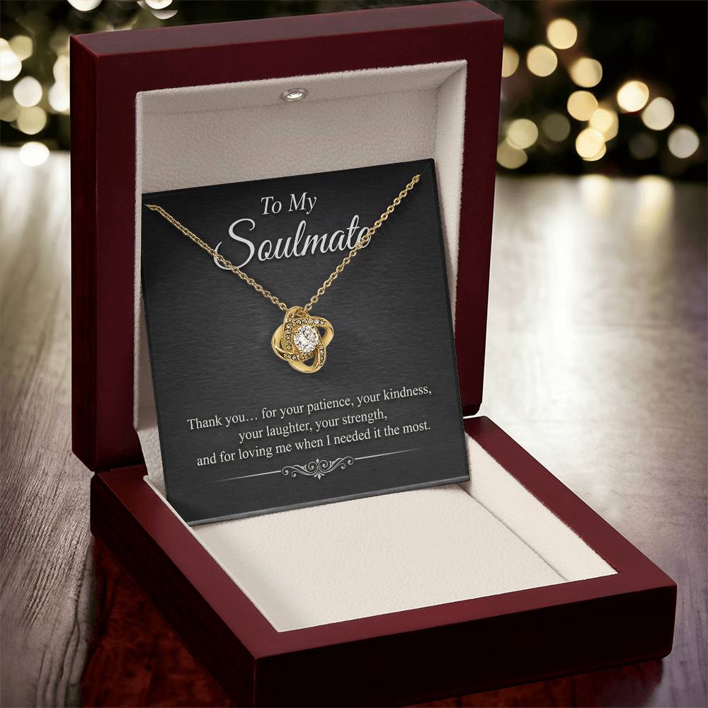 Love Knot Necklace – Round Cut CZ Pendant